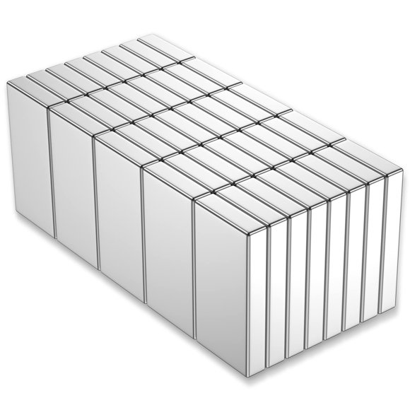 Imanes de neodimio Keukenket 20 x 10 x 3 mm (40 piezas) para almacenamiento
