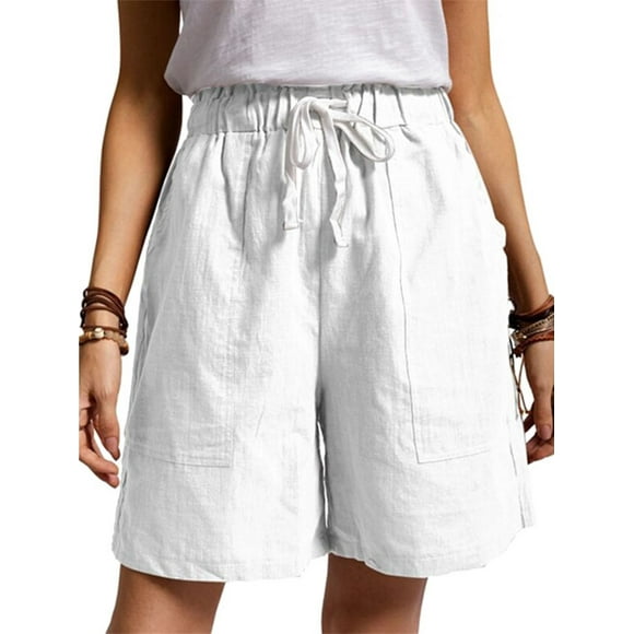Avamo Femmes Shorts Chauds Bermuda Plage Shorts Taille Haute Casual Été Blanc XXL
