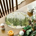 thumbnail image 5 of Lekihaqq Christmas Snowman Round Placemat Insulated Holiday Dining Table Mat Kitchen Dinner Party Decor Festive Winter Table Setting Protective Coaster, 5 of 6