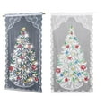 thumbnail image 2 of Cortinas De Encaje De Navidad Luz Led Cortinas De Encaje De Navidad Luz LED Árbol De Navidad Medias Cortinas Opacas Sala De Estar Dormitorio Decoración Para El Hogar, 2 of 8
