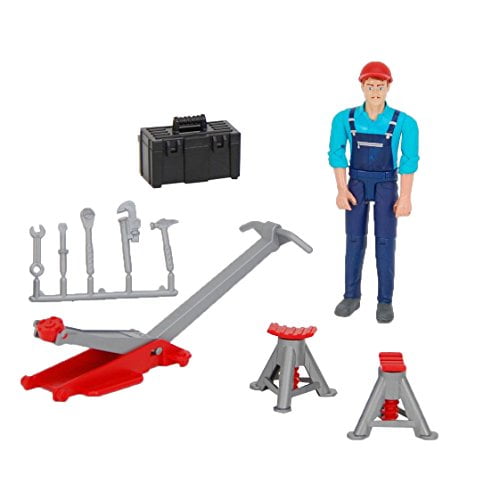 Bruder Farmer Figure With Repair Shop Accessories – 1:16 Scale Toy For Role-Play & Farm Themes - View #11