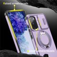 thumbnail image 5 of for Samsung Galaxy S20 FE 2022/S20 FE 5G/S20 FE Case, Military Grade Shockproof Bumper Rugged Rotating Stand Ring Holder Anti-Scratch Magnetic Cover Compatible with Car Mount Case,Purple, 5 of 10