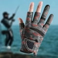 thumbnail image 2 of Fishing Gloves Men & Women, Anti-Slip & Breathable Laxuery Palm Kayak Gloves, 3-Cut Fingers UV Protection Gloves Ice Fishing Gloves Fly Fishing Accessories, 2 of 6