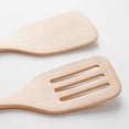 thumbnail image 3 of Turner Spatula 3 Holes Kitchen Spatula Wooden Spatula Beechwood Turner Rounded Spatula Flat Shovel, 3 of 5