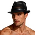 thumbnail image 4 of Paiwinds Men's Straw Fedora Summer Sun Hat Breathable Woven Beach Hat with Adjustable Strap for Travel Outdoor Casual Daily Wear, 4 of 8