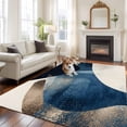 thumbnail image 2 of 6'x9' Area Rugs, Navy Blue Indoor Outdoor Area Rug for Living Room Bedroom, Modern Geometric Abstract Contemporary Washable Bathroom Rugs Kitchen Floor Carpet Mats Home Decor Aesthetic, 2 of 8