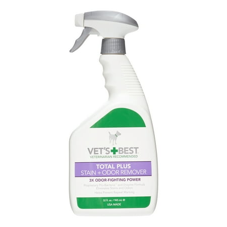Vet's Best Total Plus Pet Stain & Odor Remover, 32 (Best Way To Get Dog Pee Stains Out Of Carpet)