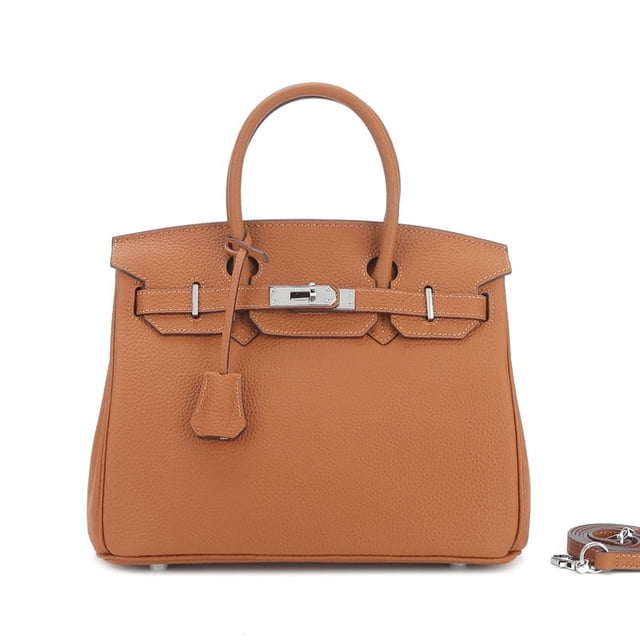 Nuevo bolso Kelly Birkin con guijarros de gran capacidad, cuero genuino, primera capa de piel de vaca, bolso de hombro moderno y versátil