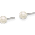 thumbnail image 2 of Stainless Steel Inverness 4Mm Glass Pearl Post Earrings (Width 4) (Length 4) - Jbsp, 2 of 5