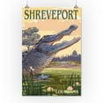 thumbnail image 3 of Shreveport, Louisiana, Alligator and Baby (16x24 Giclee Gallery Art Print, Vivid Textured Wall Decor), 3 of 3