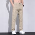 thumbnail image 2 of Summer New Men's Casual Pants Long Pants Ice Silk Men's Pants Fashion Slim Fit Brocade Cotton Fashion Men's Wear, 2 of 5