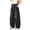 Black, variant on LODIENY Baggy Jeans for Men Wide Leg Hip Hop Elastic Waist Drawstring Trousers Stylish Loose Fit Denim Casual Streetwear Skateboard Pants with Pockets Blue M