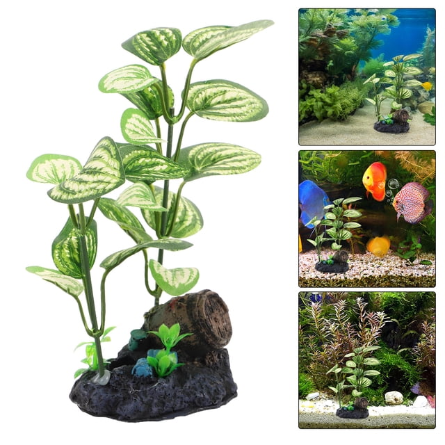 PTOOTP Artificial Plastic Flowers Plastic Aquarium Plants Low Maintenance 1Pcs for Busy Individuals