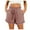 Rose Gold, variant on Hienoo Women's High Waist Pocket Loose Shorts Juniors Ruffle Casual Shorts, Sizes S-XXL