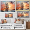 thumbnail image 4 of Designart "Dreaming Along the Coastal Sailboat I" Sailing Boat Floater Framed Wall Decor, 4 of 7