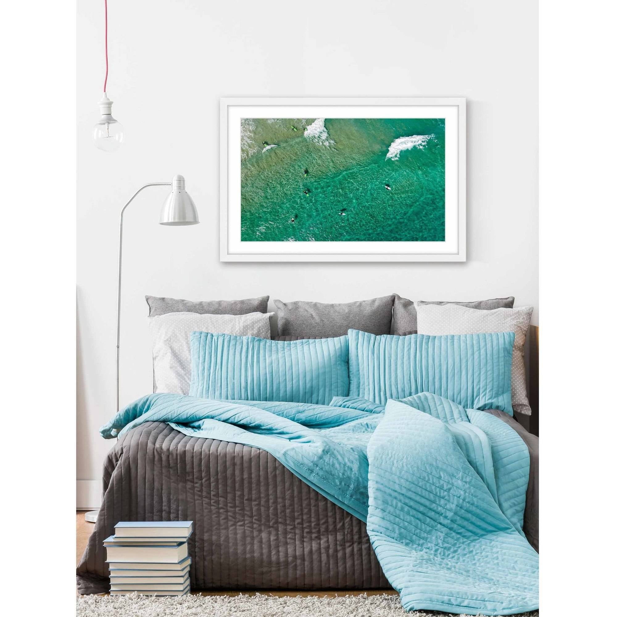 Marmont Hill "Paddling Out" By Karolis Janulis Framed Painting Art Print, 18.0" x 1.5"
