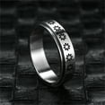 thumbnail image 4 of Spinner Rings Long Lasting Unisex Anti-rust Alloy Moon Star Fidget Ring Stress Relieving Anxiety Ring for Party, 4 of 7