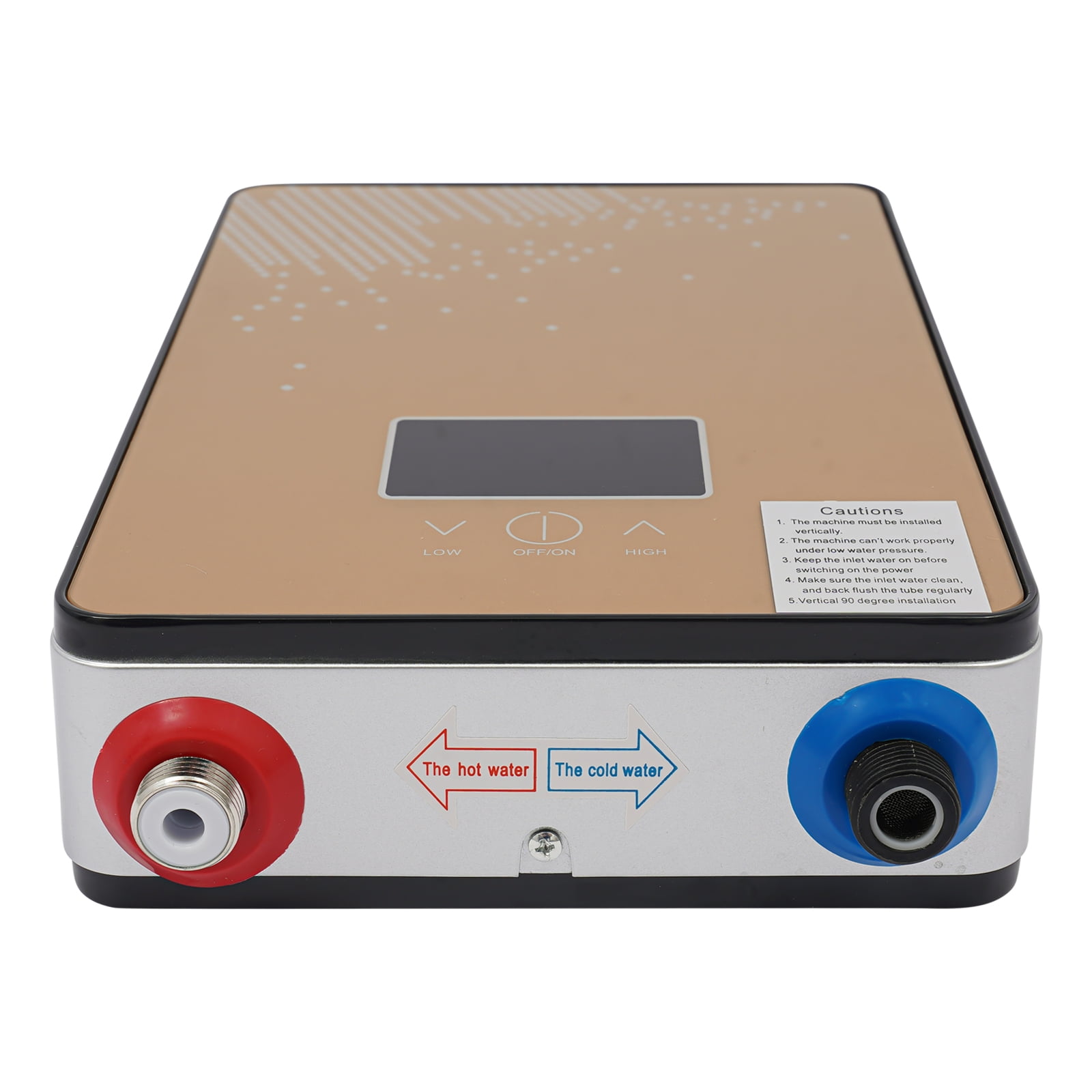 18.6*5.7*27.7cm  Lower Inlet Water Heater Electric Water Heater Instantaneous Water Heater 4500W Stainless Steel