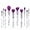 Purple, variant on Makeup Brush Set, 10PCS Crystal Makeup Brushes Premium Synthetic Foundation Powder Concealer Eye Shadow Blush Makeup Brushes Set, Professional Make Up Brush Kit for Girls Ladies