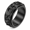 Black, variant on Men's Egyptian Symbol Spinner Ring, Stainless Steel 8mm Rotating Band, Sizes 6-12, Ankh and Scarab Detail, for Concerts, Parties and Casual Outings, Birthday Gift for Him