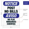 thumbnail image 3 of Post No Bills Bilingual Sign, OSHA Notice Sign, 24x36 Corrugated Plastic, 3 of 7