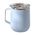 thumbnail image 2 of 304 Stainless Steel Insulated Coffee Mug 3.54*4.84in with Handle Leakproof Lid Double Wall Thermal Travel Cup for Hot Cold Drinks Large Capacity Tumbler for Office School Home Daily Commute, 2 of 6
