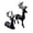Black#2, variant on White Christmas Reindeer Statues Set of 2, Decorative Deer Couple Figurines, Resin Winter Reindeer Sculpture for Mantel Shelf Tabletop Bedroom Living Room Holiday Home Decor