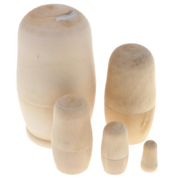 2x 5pcs Muñeca de Anidación Rusa Matryoshka de Pintada Color CUTICAT Muñecas rusas