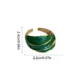 thumbnail image 4 of Qarigey Anillo femenino Aleación de zinc Moda decorativa Apertura Nudillo Anillos Navidad Novia Joyería Accesorio Compromiso Ropa, zapatos y accesorios Miscelánea Grün Qarigey AP011384-02, 4 of 6