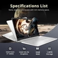 thumbnail image 3 of HP 15.6" FHD IPS Touchscreen Laptop, Intel i7-1255U, 32GB RAM, 1.28GB Storage (1TB SSD + 288GB Docking Station), Intel Iris Xe Graphics, Numeric Keypad, Wi-Fi 5, HD Camera, Windows 11, Silver, 3 of 7