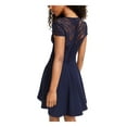 thumbnail image 2 of CITY STUDIO $59 Womens New Navy Lace Fit + Flare Dress 5 Juniors B+B, 2 of 3