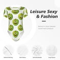 thumbnail image 6 of Fotbe Happy Fruit Women's Crew Neck Short Sleeves Bodysuit Tops Round Neck Slim Sleeveless Soft Comfortable Basic-Large, 6 of 9