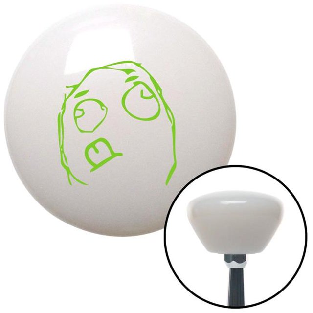 Green Concentrated White Retro Shift Knob with M16 x 1.5 Insert Shifter Auto Manual Brody