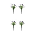 thumbnail image 1 of Naiovety 2 uds flores artificiales de plástico plantas de tallo largo falso ramo de imitación decoraciones de de interior decoración de Púrpura 2Conjunto, 1 of 6