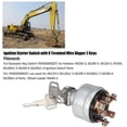 thumbnail image 2 of Interruptor de encendido, resistente al agua, con llave de arranque y 2 llaves para Kobelco Sk200-3, Sk200-5, Sk120-5, para automóviles, motocicletas y tractores., 2 of 5