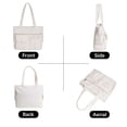 thumbnail image 4 of BadPiggies Tote Bag for Women, Large Oxford Shoulder Bag Work Laptop Book Bag Satchels Handbags - White, 4 of 9