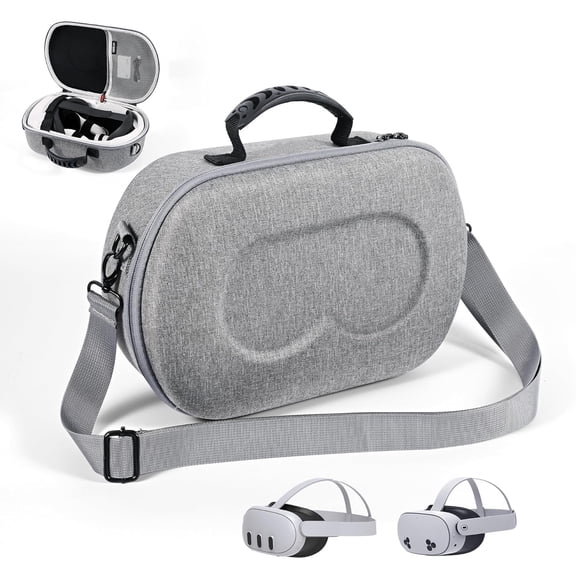 GAEKOL Hard Carrying Case for Meta Quest 3S/Quest 3/Vision Pro, Compatible with VR Headset, Elite Strap, Touch Controllers and Other Accessories, VR Appearance Design for Travel Storage