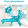 thumbnail image 4 of S AFSTAR Patio Chaise Lounge Chair, Folding Lounger Chair with 2 Flexible Wheels & 5 Adjustable Positions, Plastic Lounge Recliner for Outside Poolside Beach Sunbathing, Assembly-Free (2, Turquoise), 4 of 11