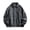 Dark Gray, variant on HOOMEUMY Men Daily Basic Tops Outdoors Loose Lapel Coat Soft Solid Versatile Leather Jacket