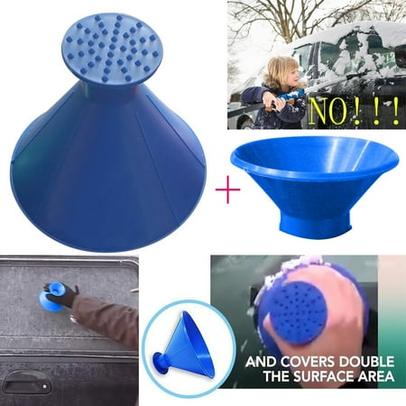 - Scrape A Round Magic Cone-Shaped Windshield Ice Scraper Snow Shovel Tool+Funnel