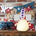 thumbnail image 6 of Qocolhg Lighted up Patriotic Gnomes Decorations 4th of July Swedish Tomte Gnomes Plush Dwarf Figurines Red White and Blue Stars and Stripes Elf Table Ornaments for Veterans Independence Memorial Day, 6 of 7
