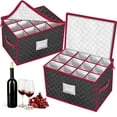 thumbnail image 1 of Funda de almacenamiento VERONLY para 24 copas de vino de 39 x 32 x 25 cm, 1 of 7