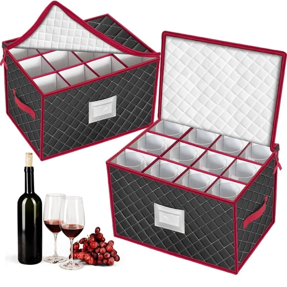 Funda de almacenamiento VERONLY para 24 copas de vino de 39 x 32 x 25 cm