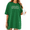 1-Green, variant on Cozymy Ladies Minimalist Text Print T-Shirt Bold Slogan Graphic Tee Round Neck Short Sleeve Versatile Casual Shirt for Daily Wear