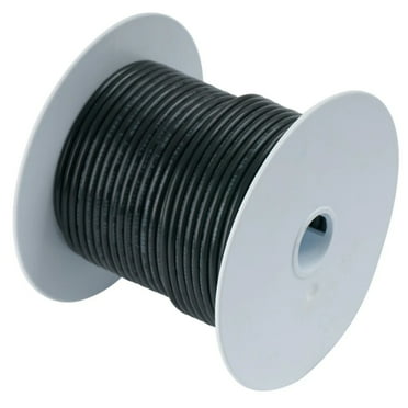 Ancor 113002 Tinned Copper Battery Cable, 4 AWG (19mm2), Black - 25ft