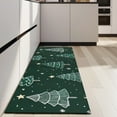 thumbnail image 4 of Dark Green Christmas Tree Pattern Kitchen Rug Mat,Kitchen Runner Rugs Non Skid Washable,Decorative Kitchen Floor Mats for Kitchen,Sink,Laundry,17"X47", 4 of 5