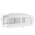 thumbnail image 3 of CoSoTower 10' X 20' Party Tent, Outdoor Wedding Canopy & Gazebo with 6 Removable Sidewalls, Shade Shelter for Events, Bbqs, White, 3 of 7