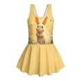 thumbnail image 6 of DISNIMO Girls One Piece Swimsuits Benny Flower Print Easter Day Sleeveless Bathing Suit Skirted U Neck Quick Dry Swimwear Hawaiian Summer Swim Dress Size 3-13Y, 6 of 8