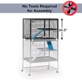 thumbnail image 3 of Critter Nation by MidWest Homes for Pets Add-On Unit, Small Animal Cage Extension for Rats, Chinchillas, Ferrets and Sugar Gliders, with Full-Width Doors, Ramps, Resting Shelf and Removable Base Pan, 3 of 5