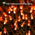 thumbnail image 4 of Orange Halloween Lights  33ft 100 LED Battery Orange String Lights  Waterproof 8 Modes with Timer Halloween Fairy Lights for Home, 4 of 7